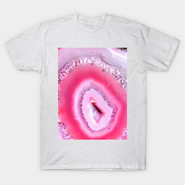 Pink Geode Crystal T-Shirt by NewburyBoutique